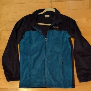 Columbia Teal and Navy Fleece Jacket